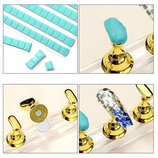 Foto 4 | Juego De Soportes Acrílicos Para Prácticas De Uñas Huoguo Con Base Magnética - Venta Internacional.