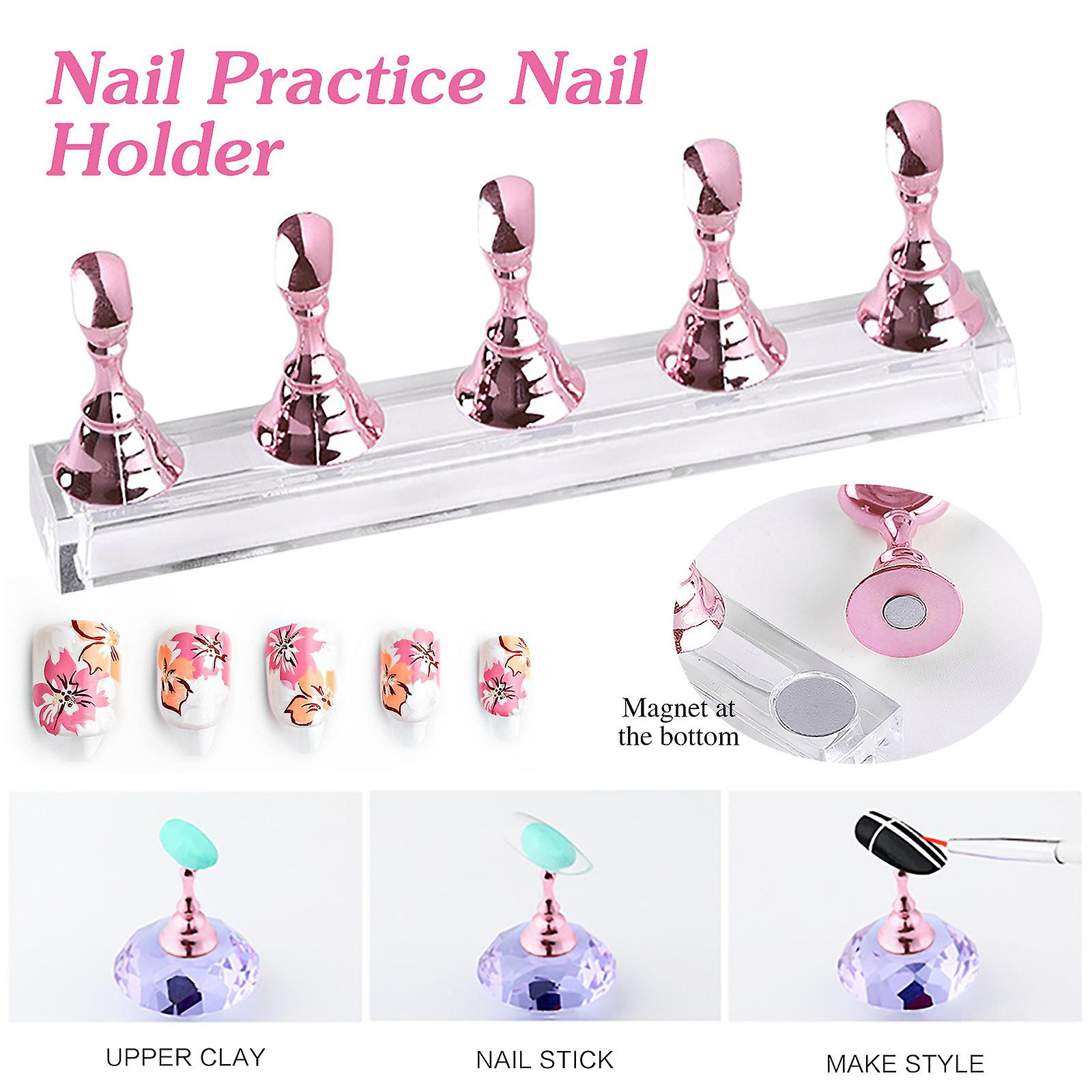 Foto 3 pulgar | Expositor Acrílico Para Uñas  Soporte Para Puntas De Uñas  Base Magnética - Venta Internacional.