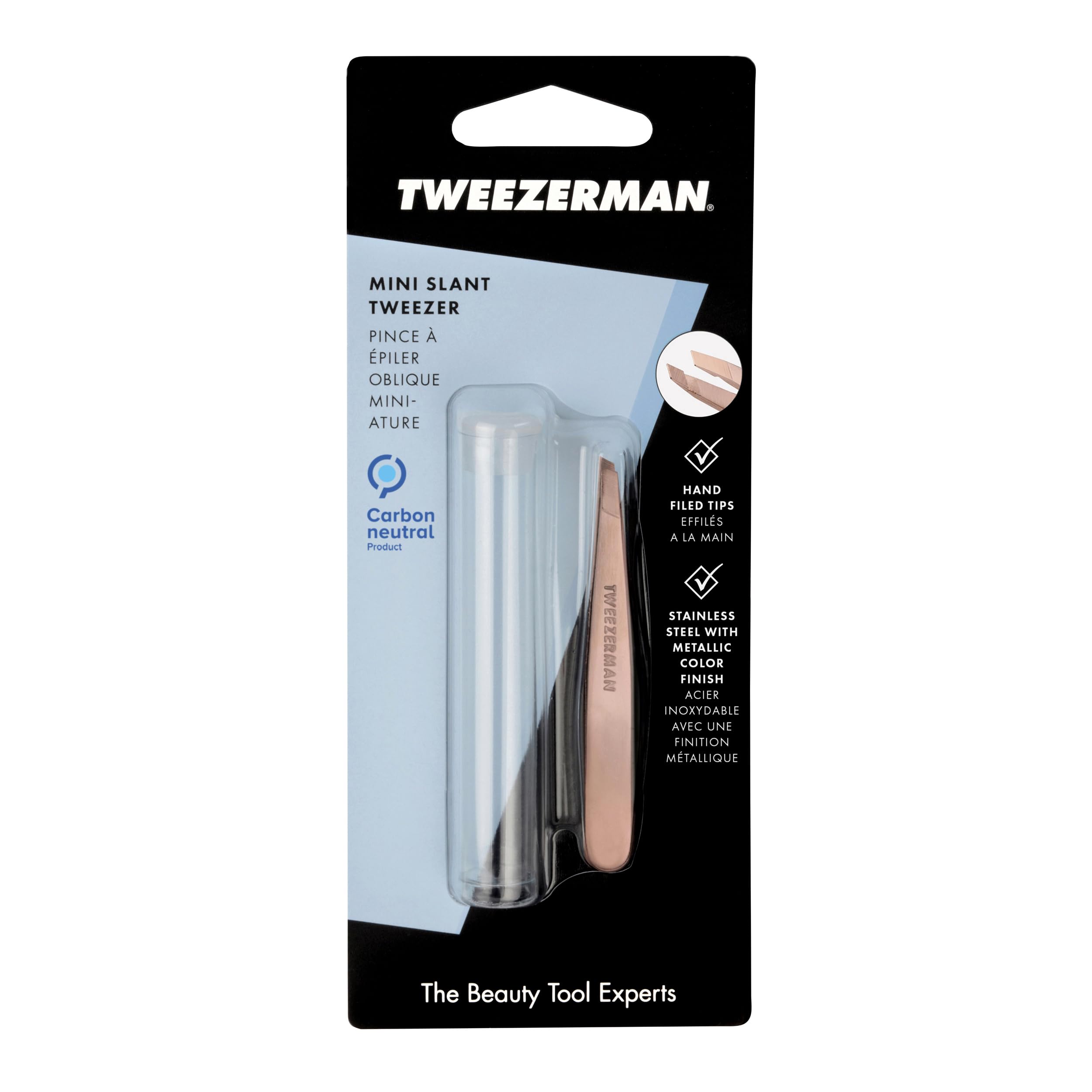 Foto 4 pulgar | Minipinza Inclinada para Cejas Tweezerman Rose Gold -  Venta Internacional