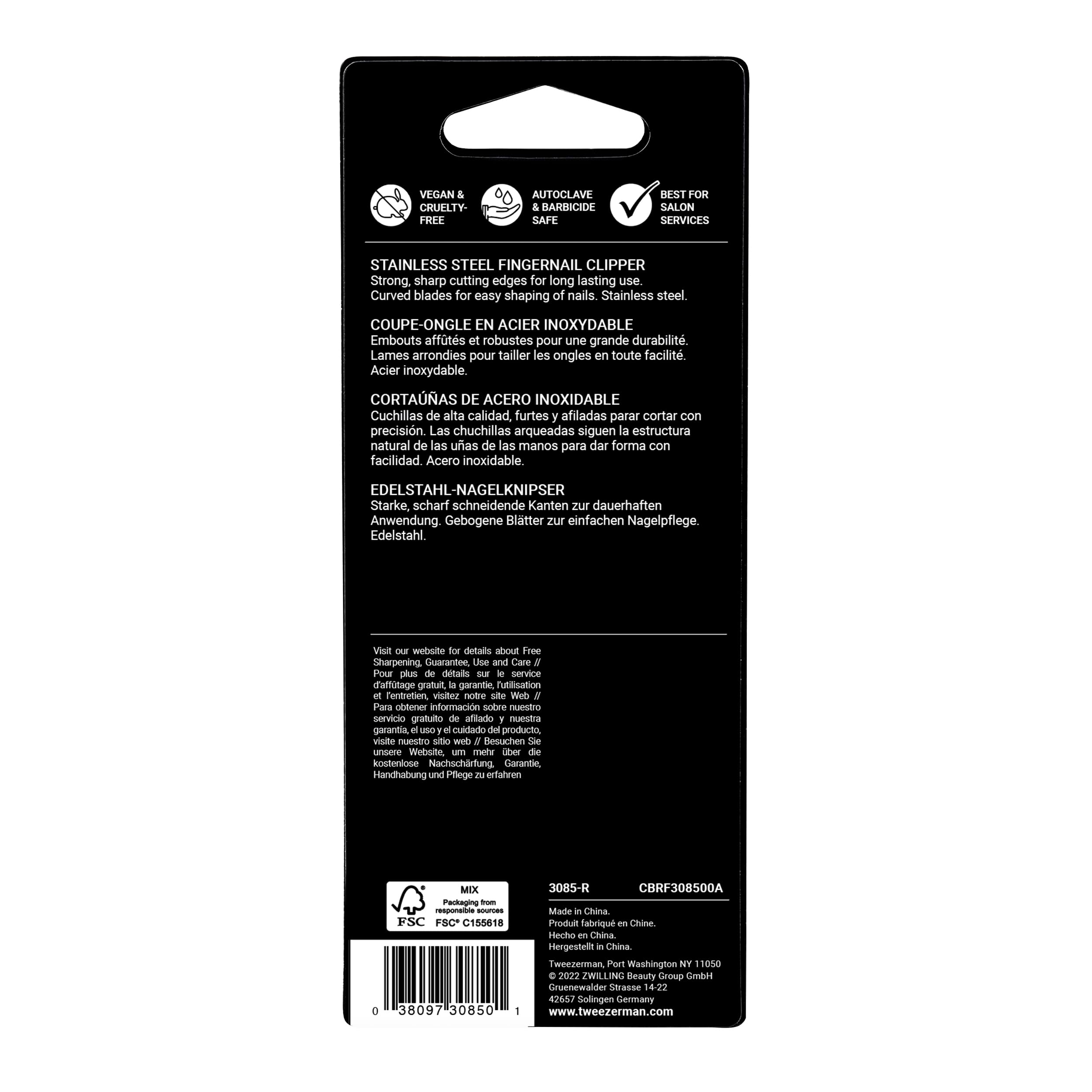 Foto 5 | Cortaúñas Fingernail Clipper Tweezerman de Acero Inoxidable- Venta Internacional