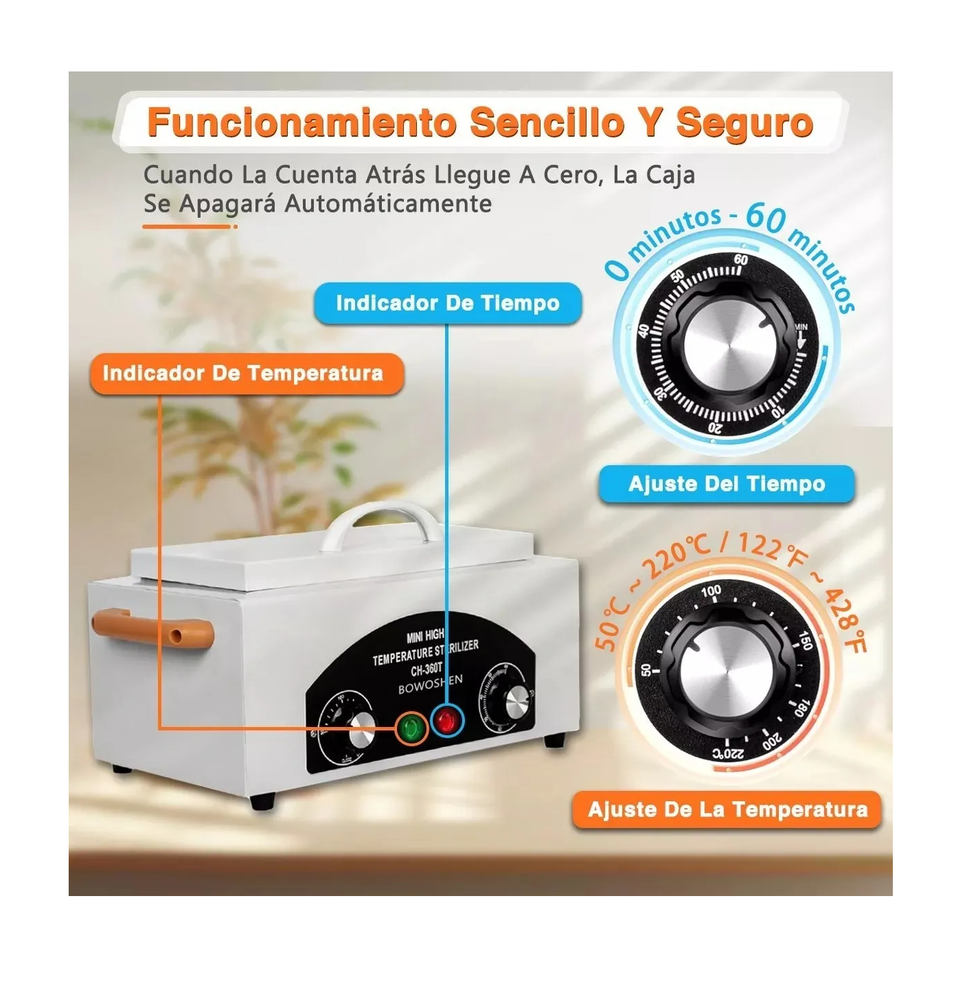 Foto 6 pulgar | Esterilizador De Herramientas De Manicura Autoclave 1.5 L Blanco