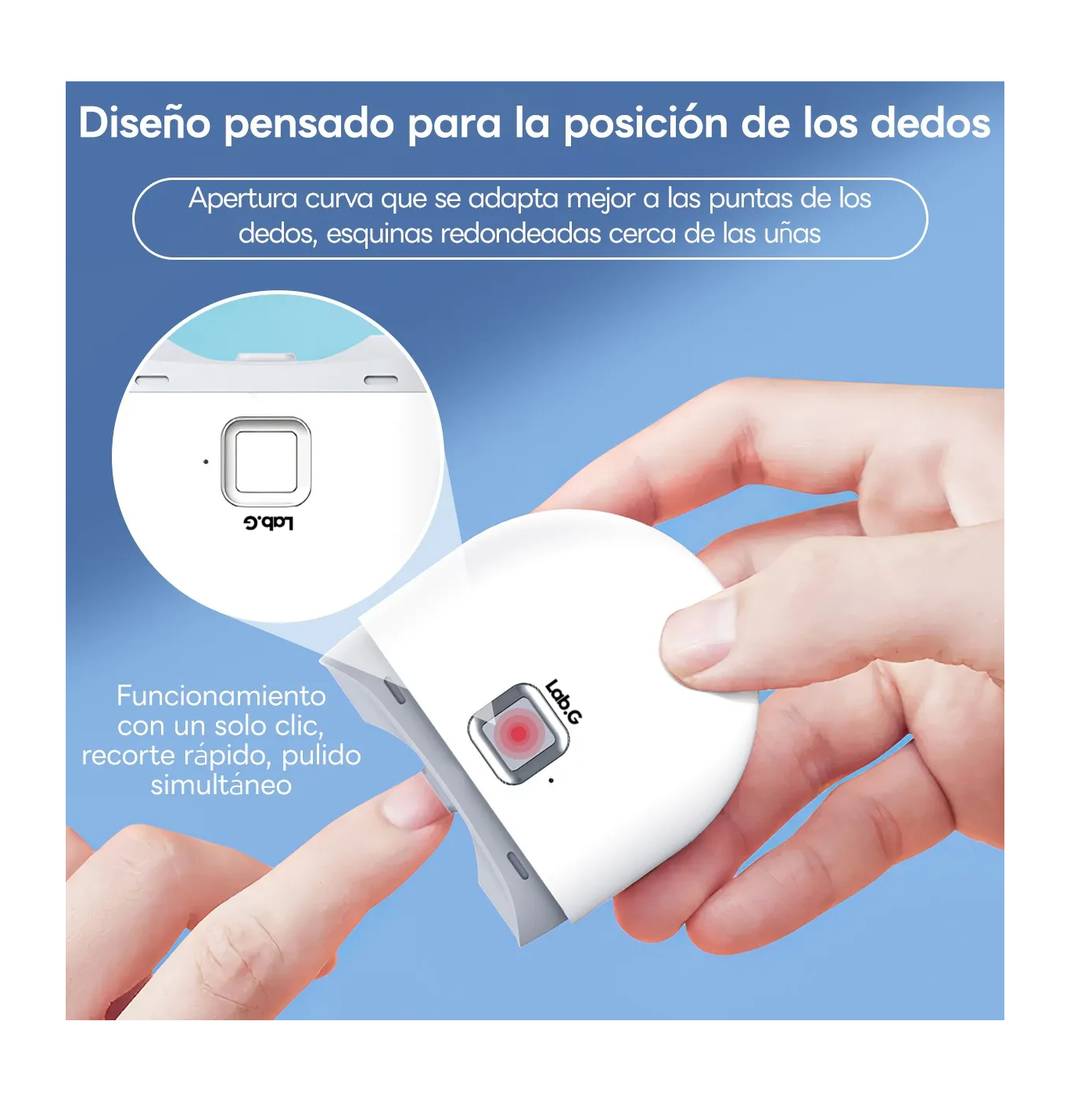 Foto 4 pulgar | Cortauñas Eléctrico Automático Cortador De Uñas Blanco