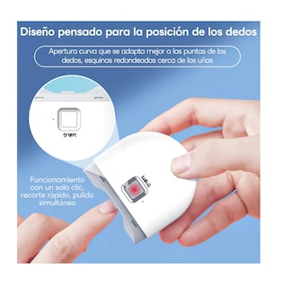 Foto 3 | Cortauñas Eléctrico Automático Cortador De Uñas Blanco