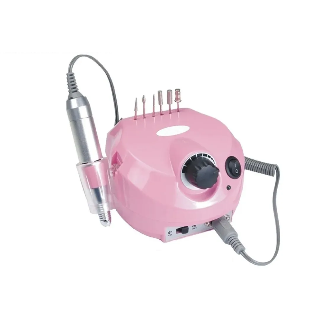 Pulidor Esmeril de Uñas Profesional de 35000 Rpm 6 Cabezales Rosa