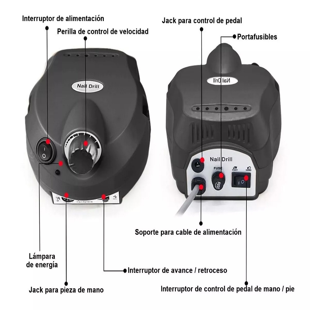 Foto 4 pulgar | Pulidor de Uñas Malubero color Negro con Accesorios