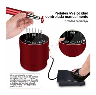 Foto 3 | Pulidora de Uñas BELUG Dill Profesional 35000 rpm Rojo
