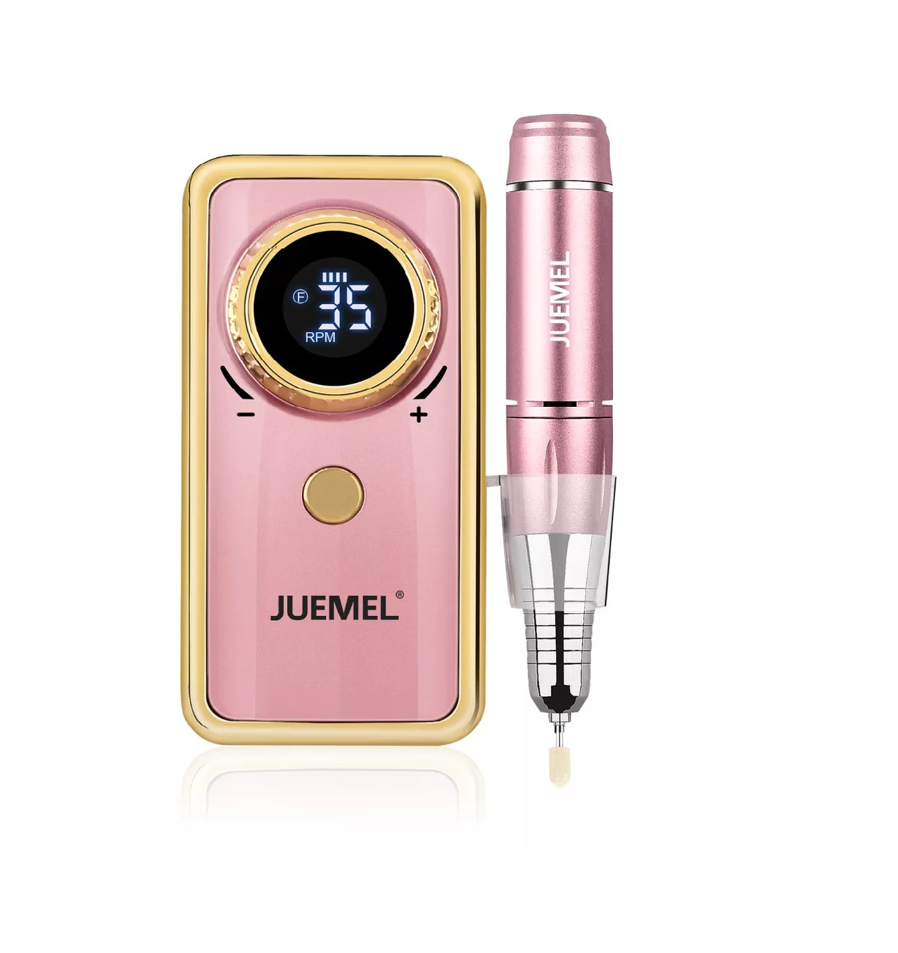 Pulidor Esmeril Jumel de Uñas color Rosa con Accesorios