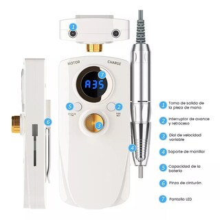 Foto 3 | Pulidor Esmeril De Uñas Máquina Profesional Eo Safe Imports Esi-9378 Blanco