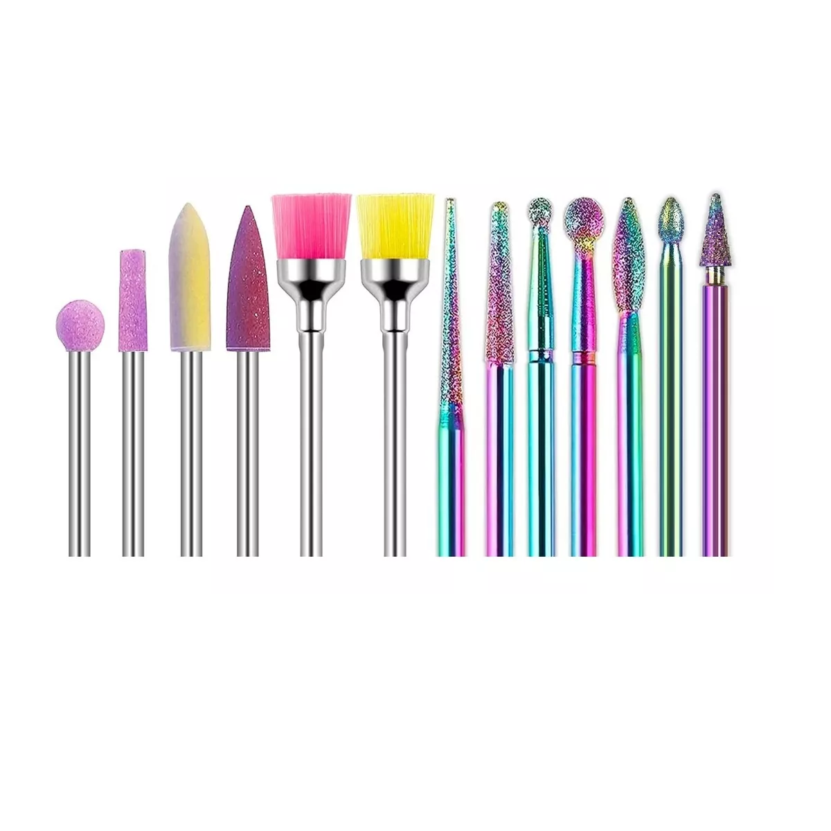 Set 13 Piezas Brocas Para Uñas Accesorios Eo Safe Imports Esi-10329 Multicolor