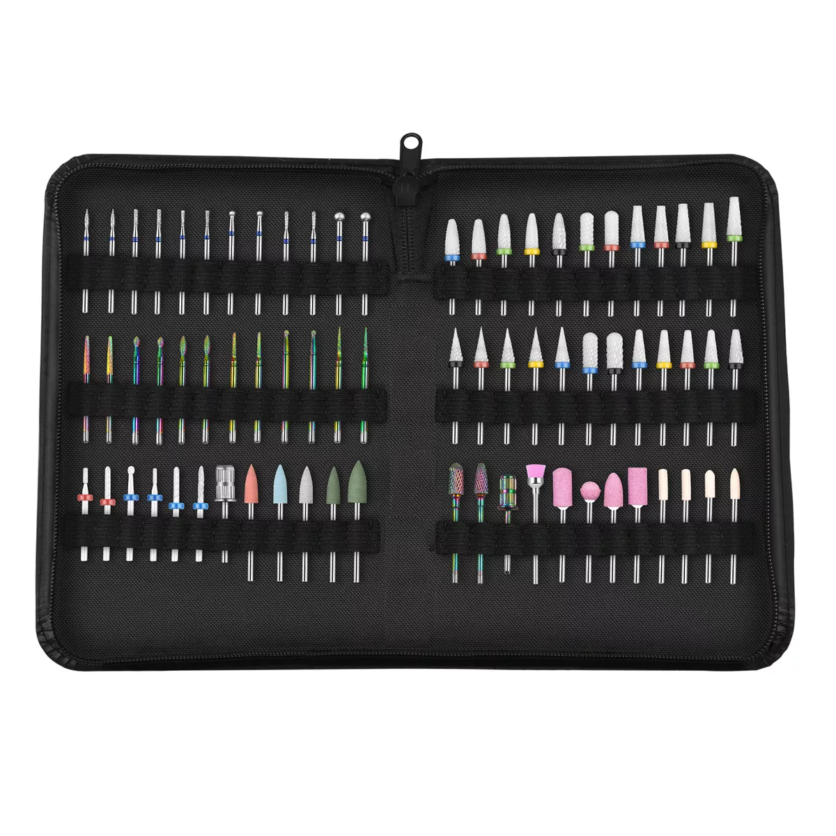 72pz Puntas Para Drill Taladro De Uñas Cerámica Brocas Pulidores Eo Safe Imports Esi-17150 Multicolor