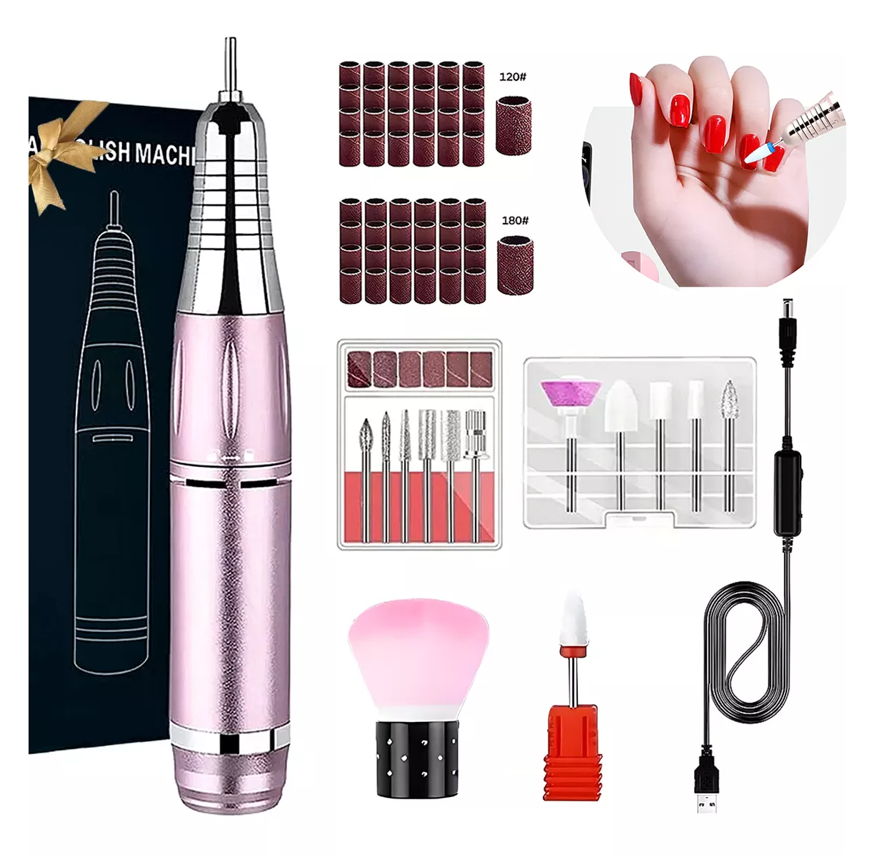 Foto 3 | Esmeriladora de Uñas Lab.G con Accesorios