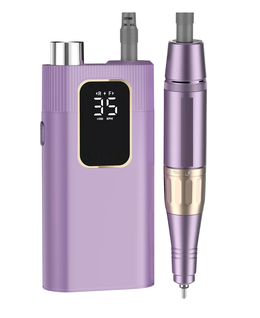 Pulidor De Uñas Esmeril Profesional Drill Portátil 35000 Rpm Morado