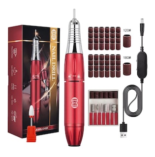 Foto 1 | Drill para Uñas Pulidor Esmeril Uñas Acrílicas 65 Piezas Rojo