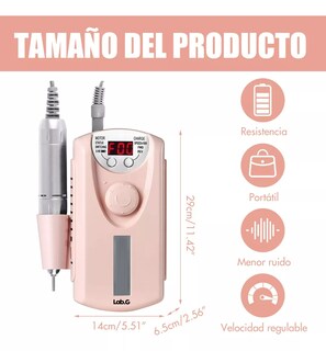 Foto 3 | Esmeril para Uñas Profesional Drill Pulidor Kit 35000 RPM Rosa