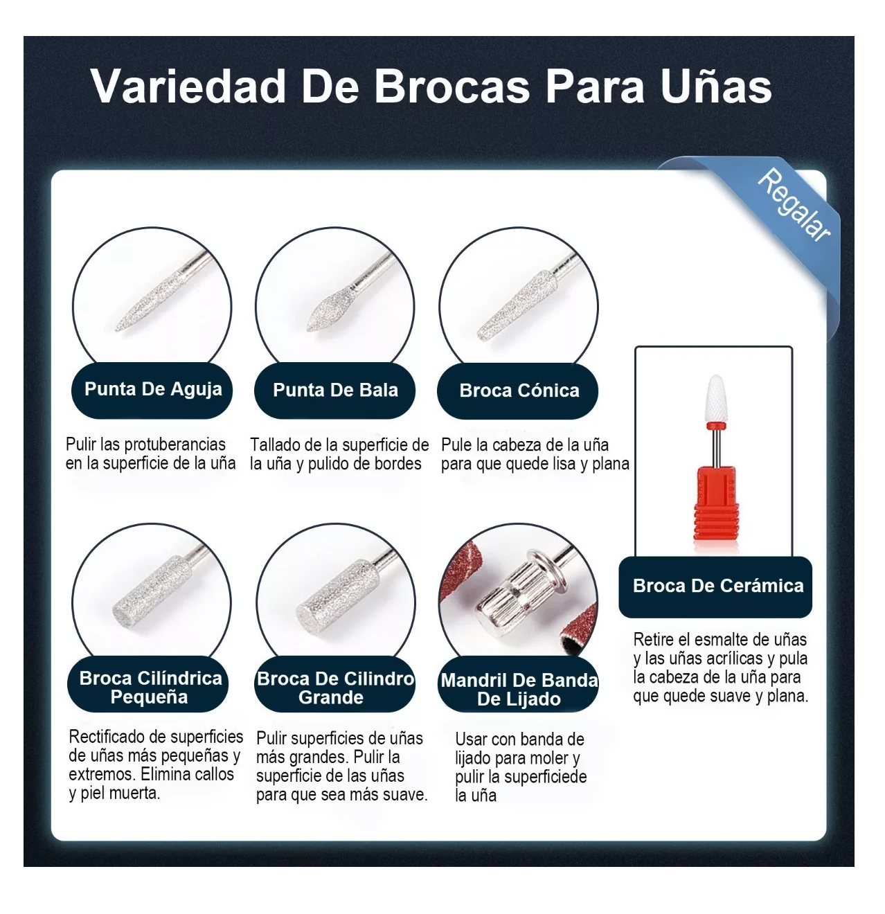 Foto 3 pulgar | Taladro de Uñas Pulidor Esmeril Uñas Acrílicas 65 Piezas Rojo