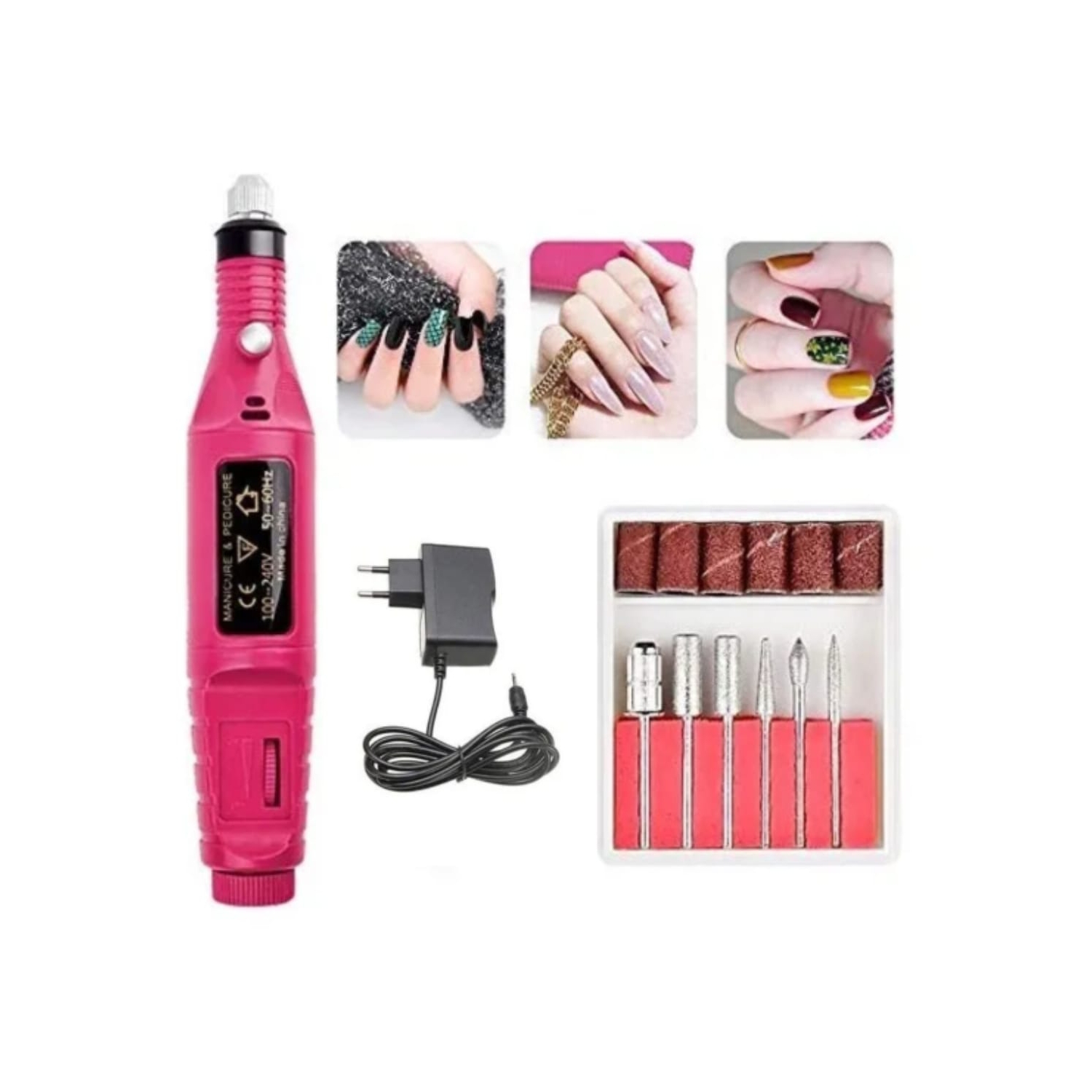 Máquina Lijadora De Uñas Eléctrica Para Manicura Y Pedicura Con 6 Bits - Venta Internacional.