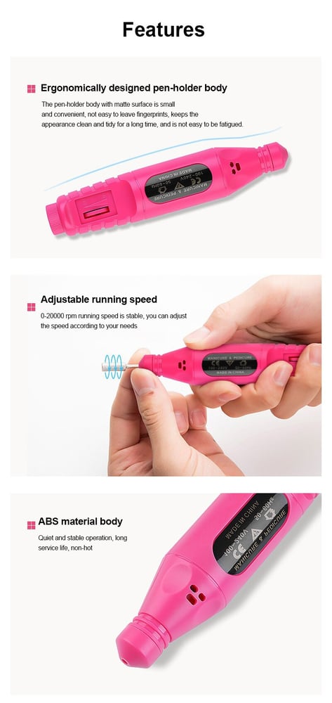 Foto 5 pulgar | Kit De Pulidor De Uñas, Torno Eléctrico, 3000 Rpm, Usb, 300 Ml - Venta Internacional.