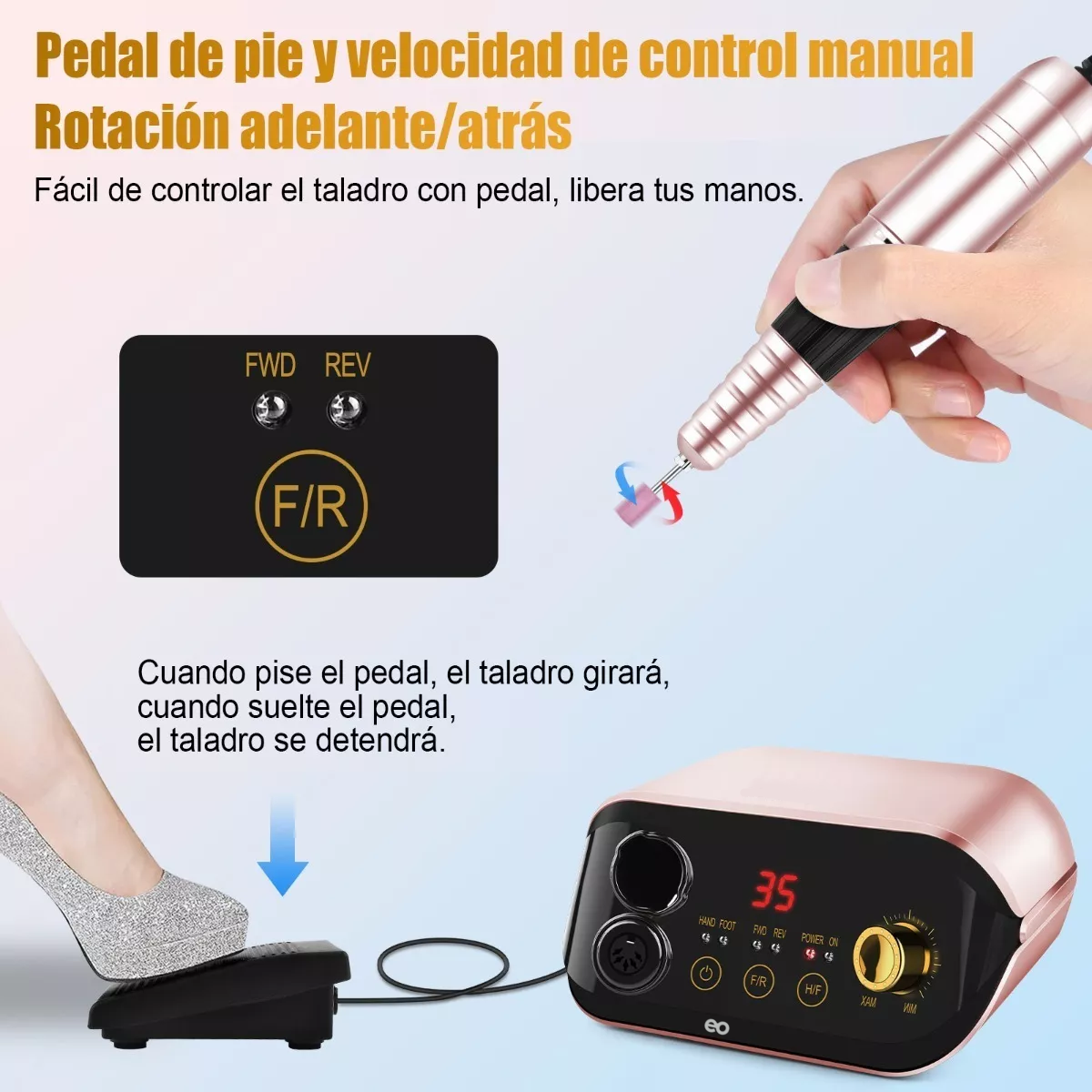 Foto 3 | Pulidor Esmeril para Uñas Profesional 27 Piezas Rosa