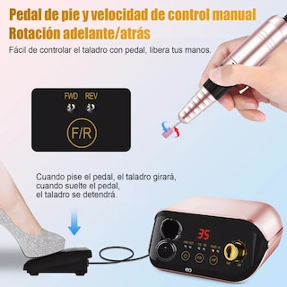 Foto 3 | Pulidor Esmeril para Uñas Profesional 27 Piezas Rosa