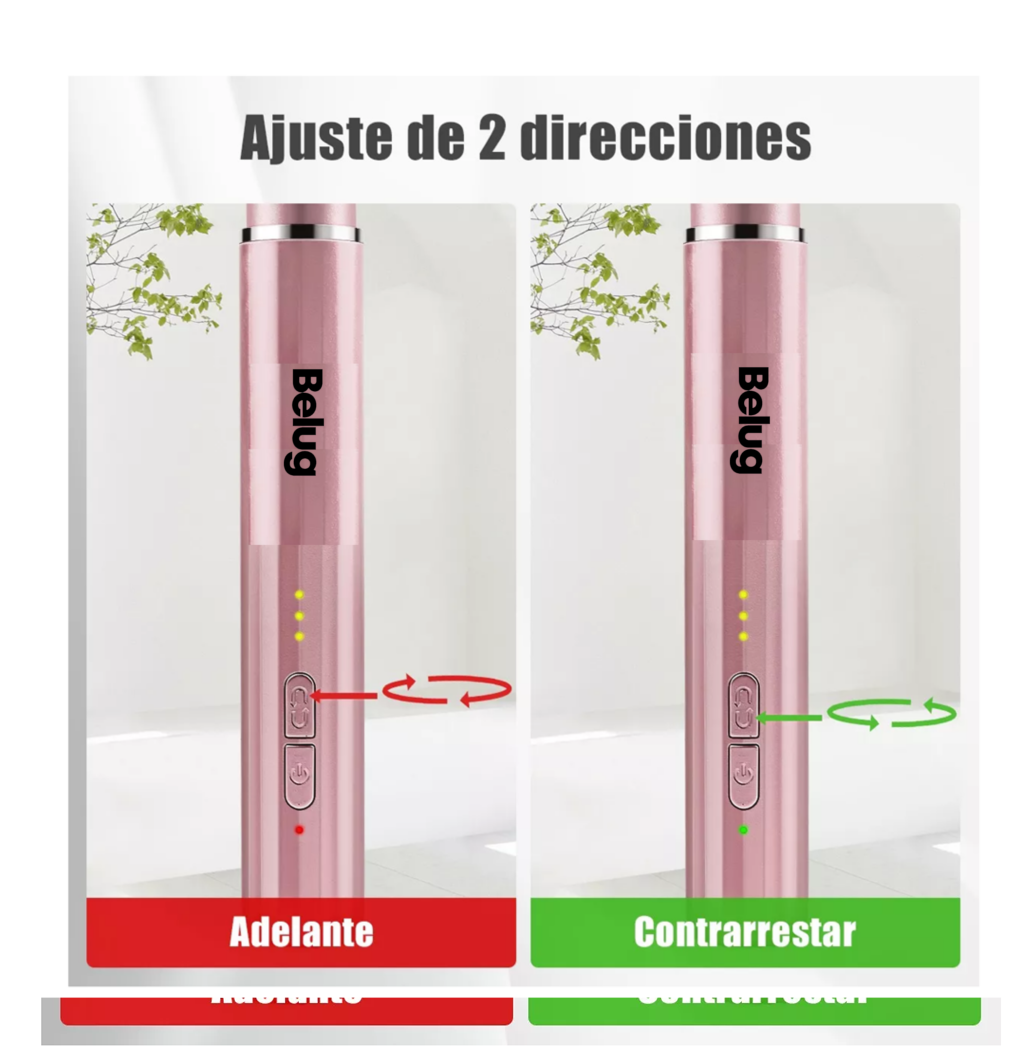 Foto 5 | Esmeril Taladro Pulidor De Uñas Acrílicas Inalámbrico Rosa Belug