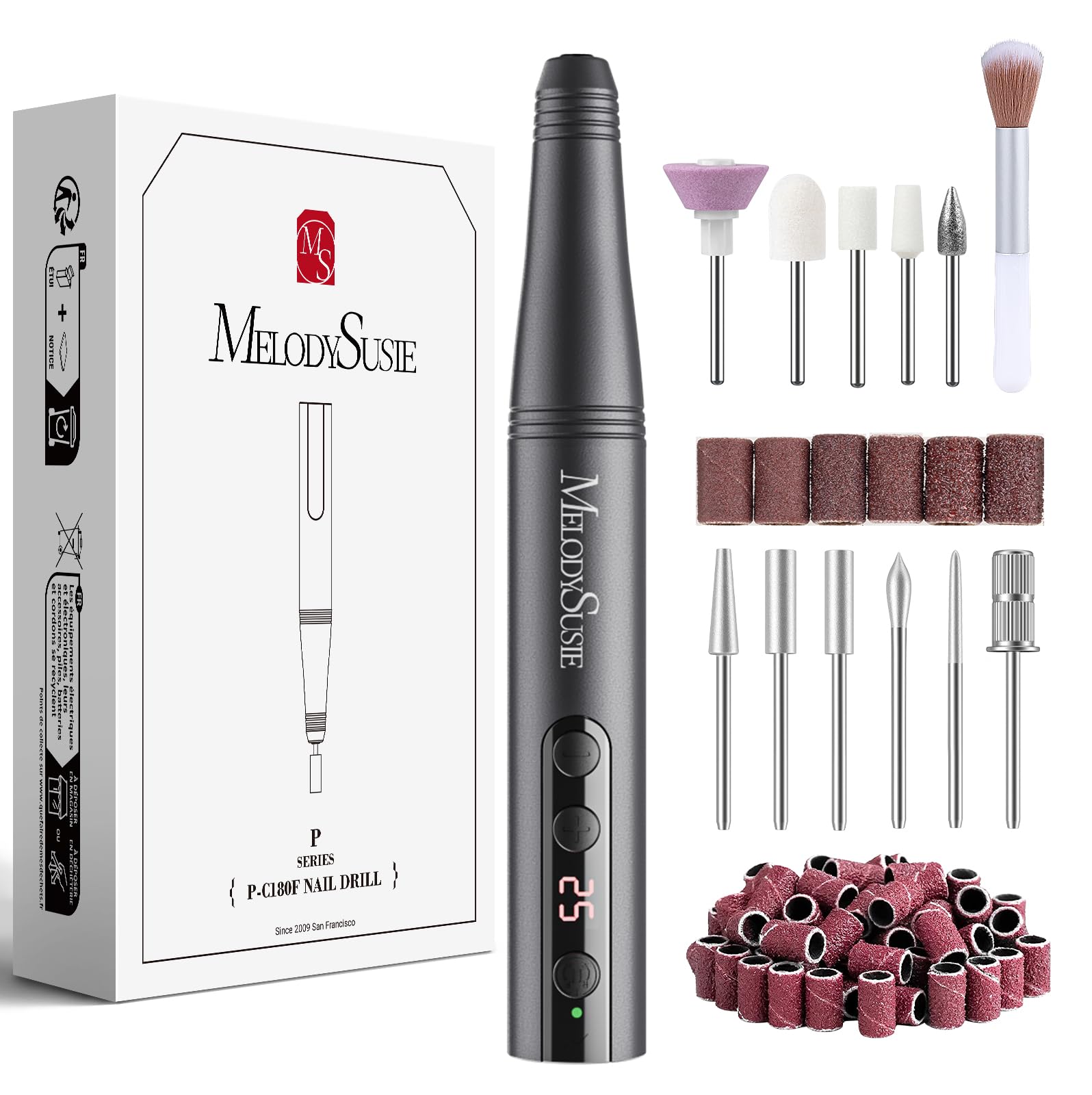 Foto 1 | Máquina Perforadora De Uñas Melodysusie Cordless Electric, Kit 11 En 1 - Venta Internacional.