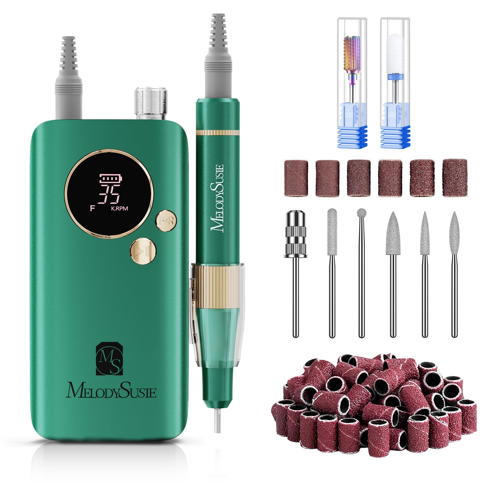 Foto 1 | Taladro De Uñas Melodysusie Sm200f 35000 Rpm Recargable Verde - Venta Internacional.