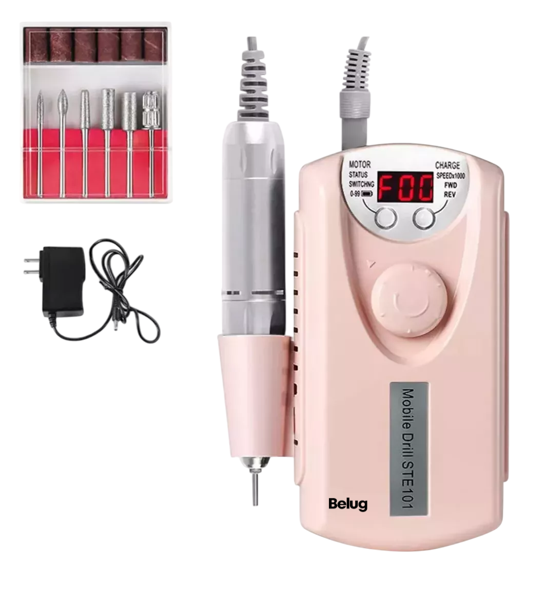 Foto 2 pulgar | Meril Para Uñas Profesional Drill Pulidor Kit 35000 Rpm Rosa Belug