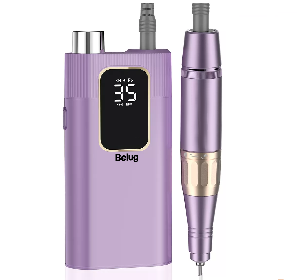 Pulidor De Uñas Belug Esmeril Profesional Drill Portátil 35000 Rpm Morado