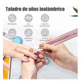 Foto 3 | Pulidor Inalámbrico de Uñas Eo Safe Imports Rosa Inalámbrico