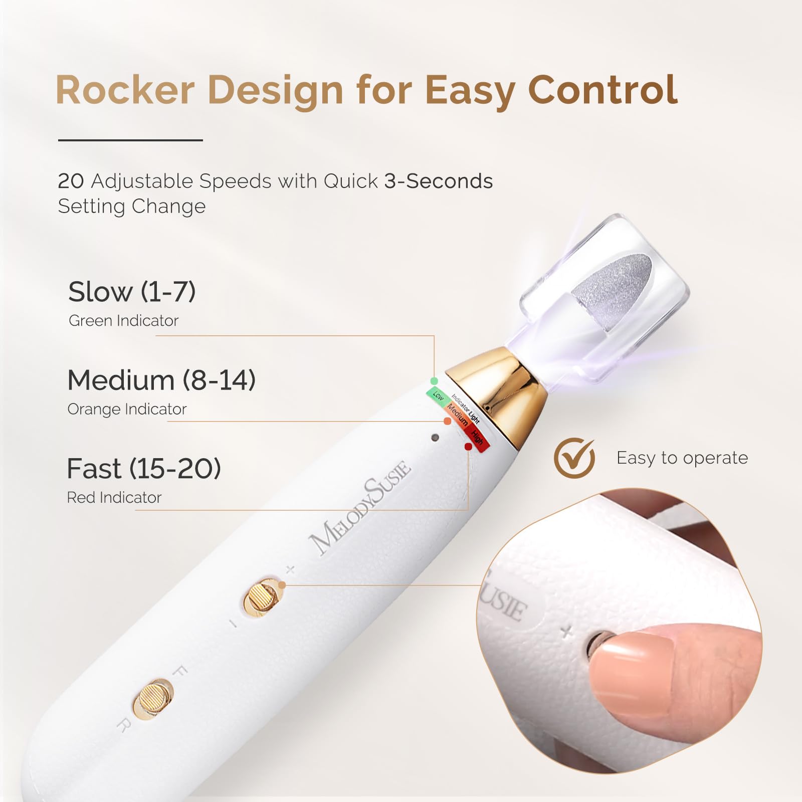 Foto 4 pulgar | Kit De Manicura Y Pedicura Melodysusie Pc650e Con 20 Velocidades - Venta Internacional.