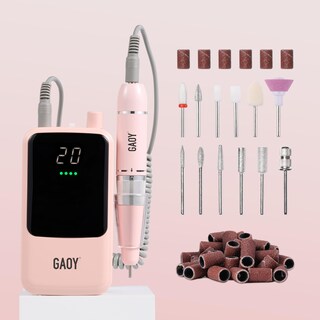Foto 1 | Taladro De Uñas Gaoy Recargable, Inalámbrico, Eléctrico, Rosa Con Brocas - Venta Internacional.