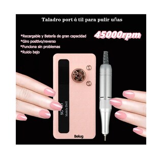 Foto 5 | Drill Pulidor De Uñas Esmeril Portátil Profesional 45000 Rpm Rosa
