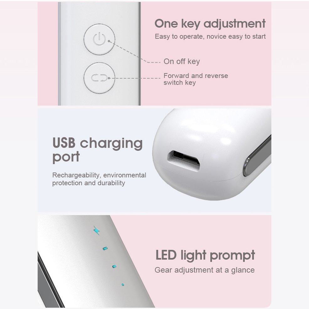 Foto 4 pulgar | Herramienta Eléctrica Para Uñas Portátil Usb Con Cabezal De Cerámica - Venta Internacional.