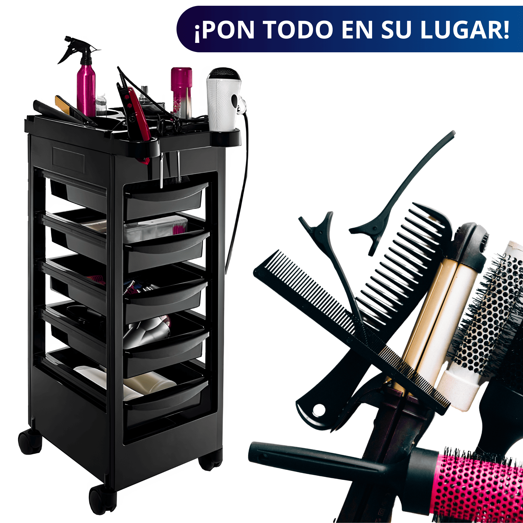 Foto 6 pulgar | Carrito Auxiliar para Estética Ecomlab Organizador Belleza