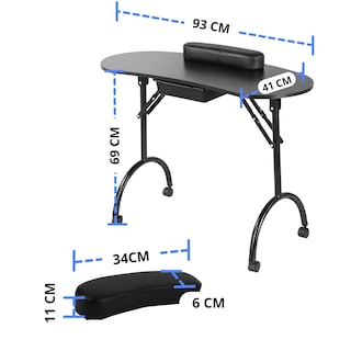 Foto 4 | Mesa Para Uñas Manicure Ecomlab Portatil Plegable Estética