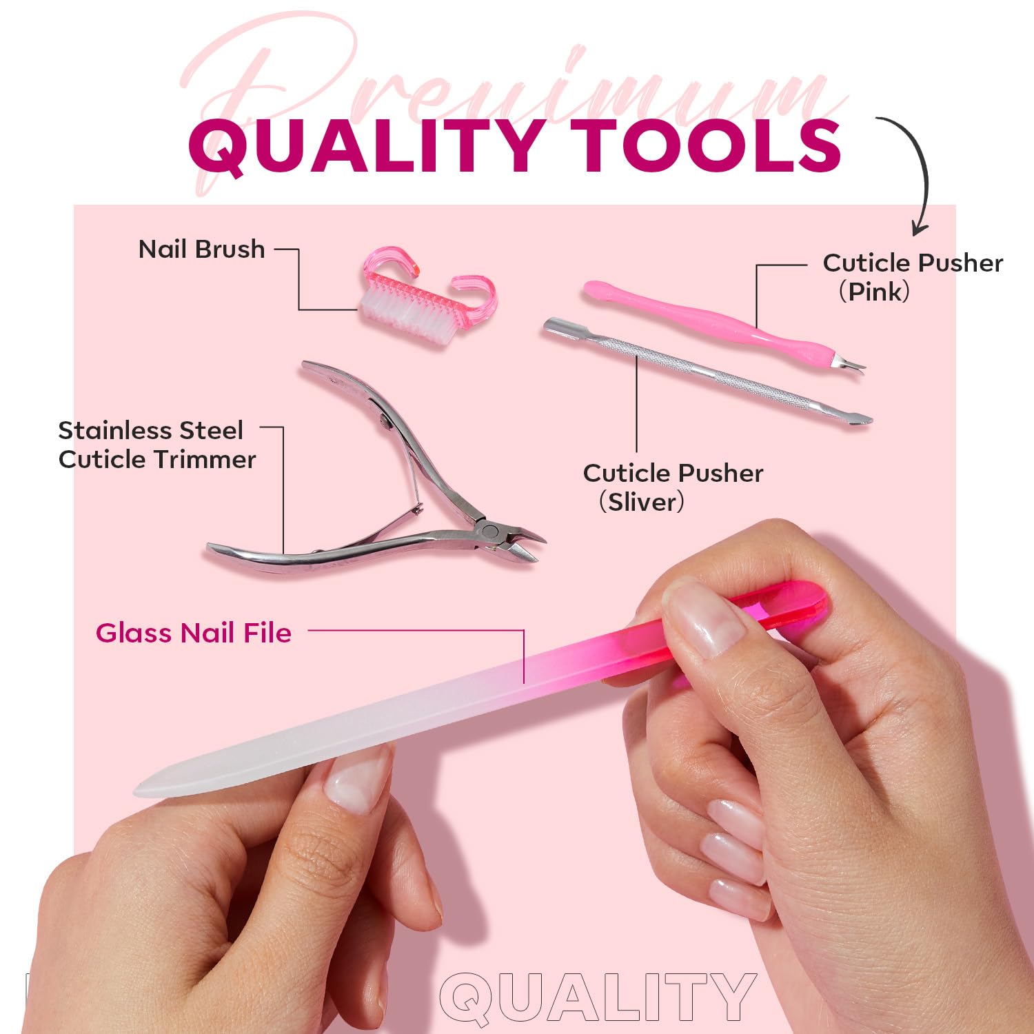 Foto 4 pulgar | Kit Removedor De Cutículas Modelones Con Crema, Aceite Y Herramientas De Manicura - Venta Internacional.