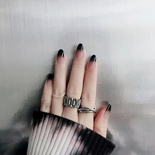 Foto 1 | Uñas Postizas Huoguo Dark 24 Unidades Con Gasa Adhesiva Desmontable - Venta Internacional.