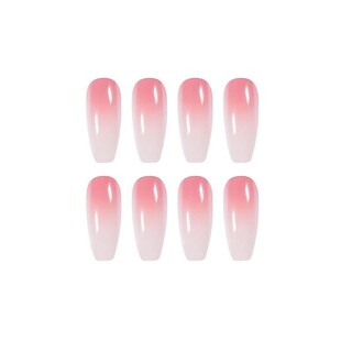 Foto 2 | Uñas Postizas Huoguo Ballet Largo Con Degradados De Color Blanco Lechoso Y Rosa - Venta Internacional.