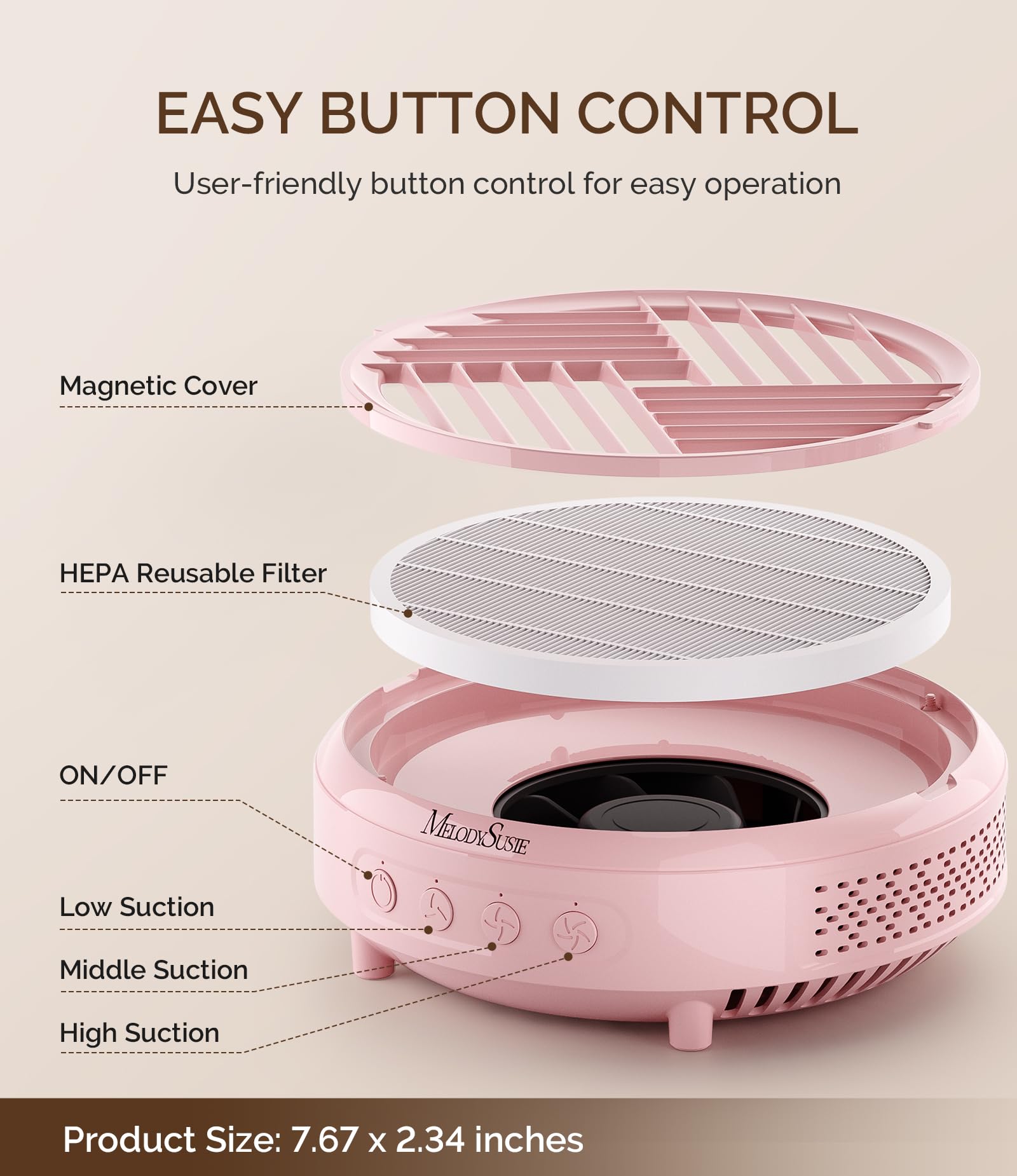 Foto 6 | Colector De Polvo De Uñas Melodysusie Hpro Powerful Suction - Venta Internacional.