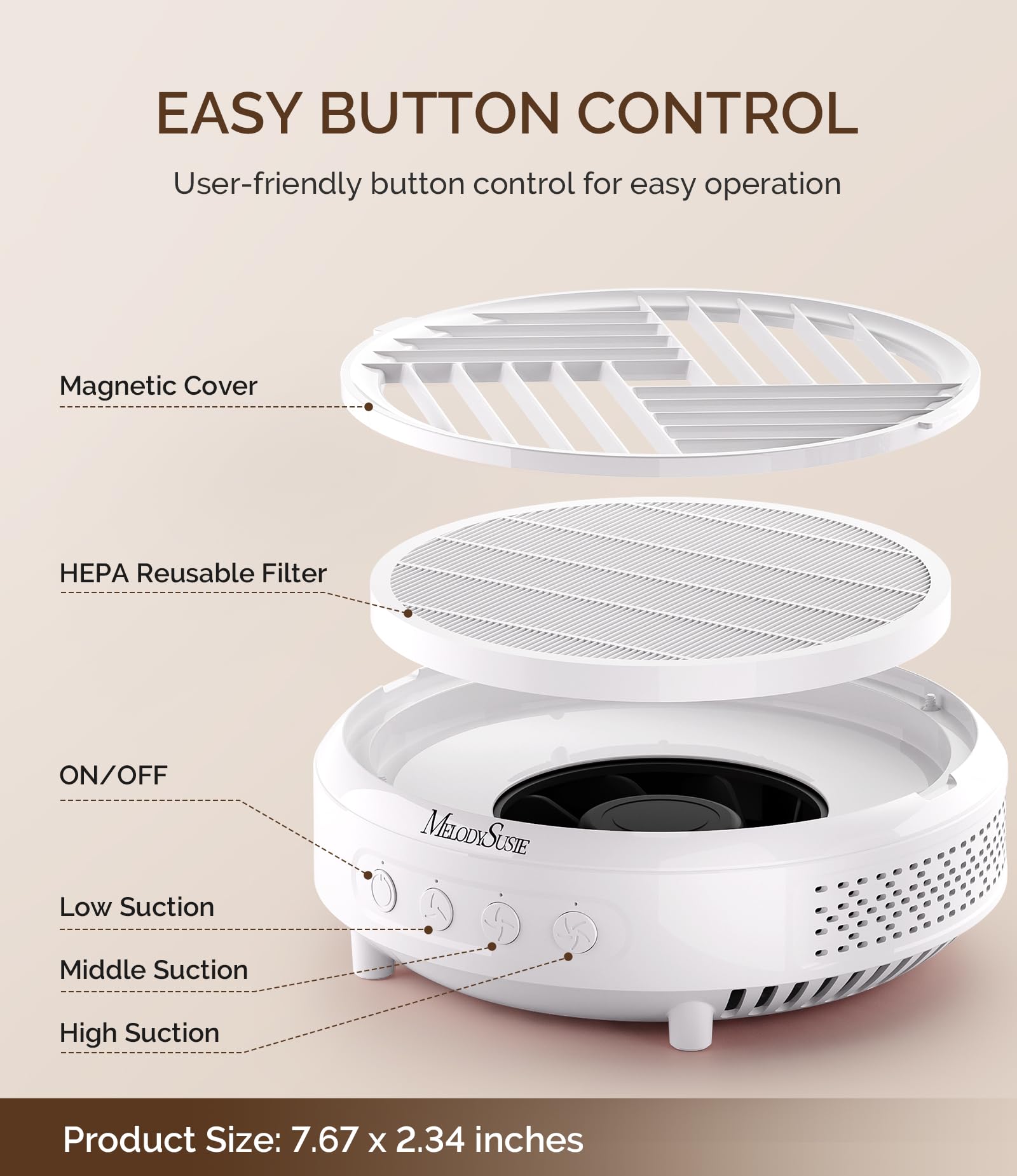 Foto 6 | Colector De Polvo De Uñas Melodysusie Hpro Powerful Suction - Venta Internacional.