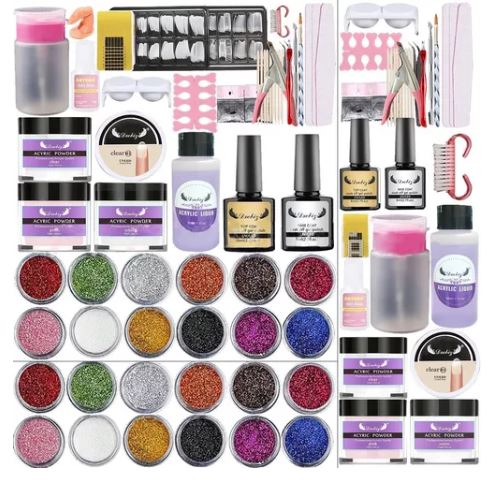 Kit Profesional de Uñas Acrílicas 25 Piezas 12 Colores