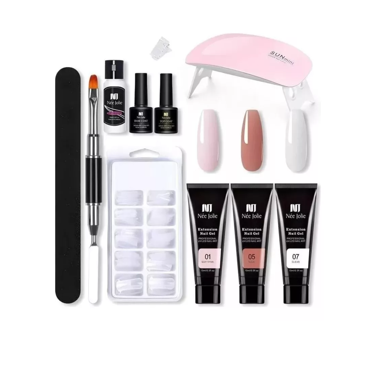 Kit Gel de Extención de Uñas Belug con Lámpara Uv