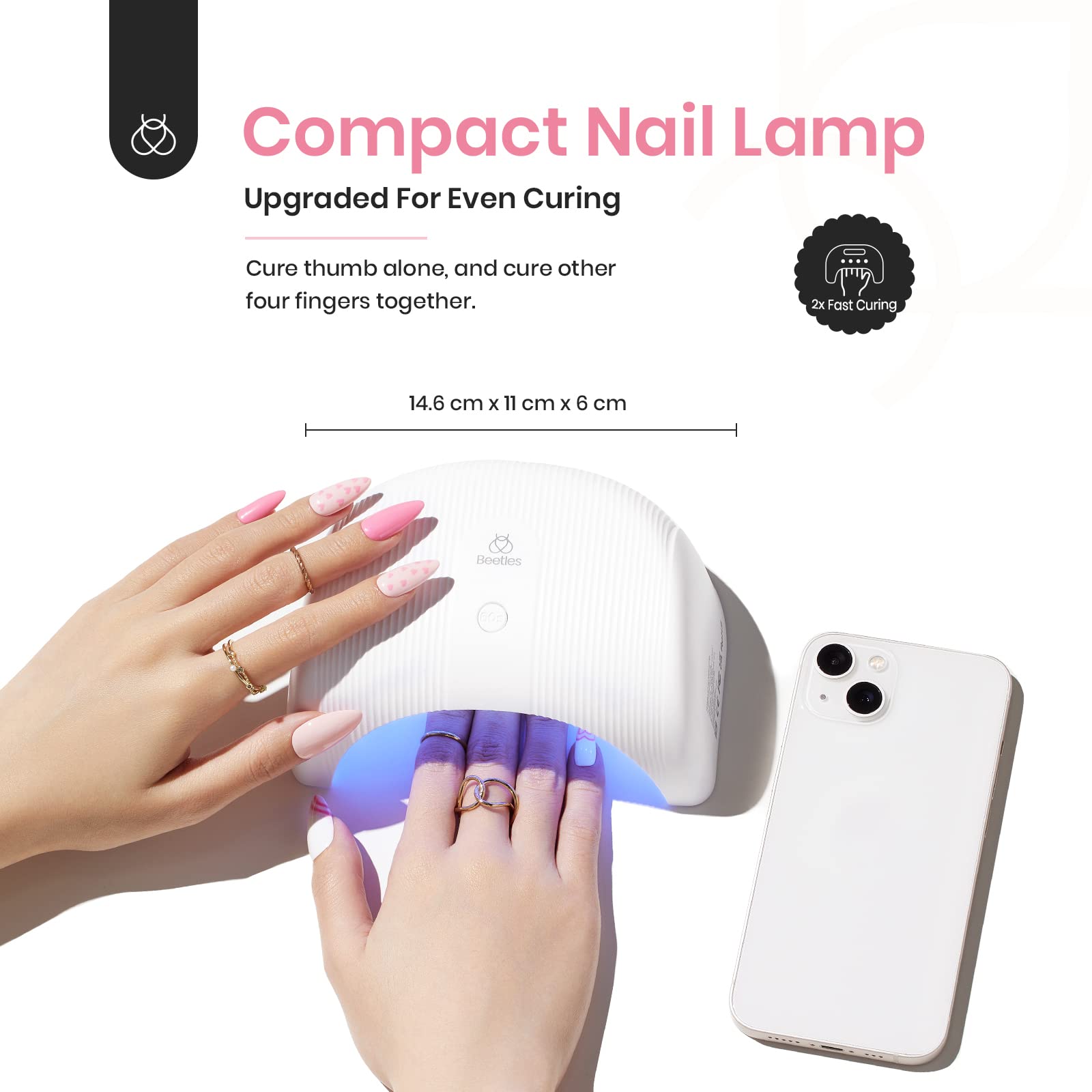 Foto 6 pulgar | Kit de Esmalte de Uñas en Gel Beetles Gel Polish con Luz UV 6 Colores para Mujer - Venta Internacional