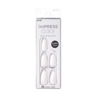 Foto 1 | Set De Uñas Impress No Glue Mani Press On 'frosting' White - Venta Internacional.
