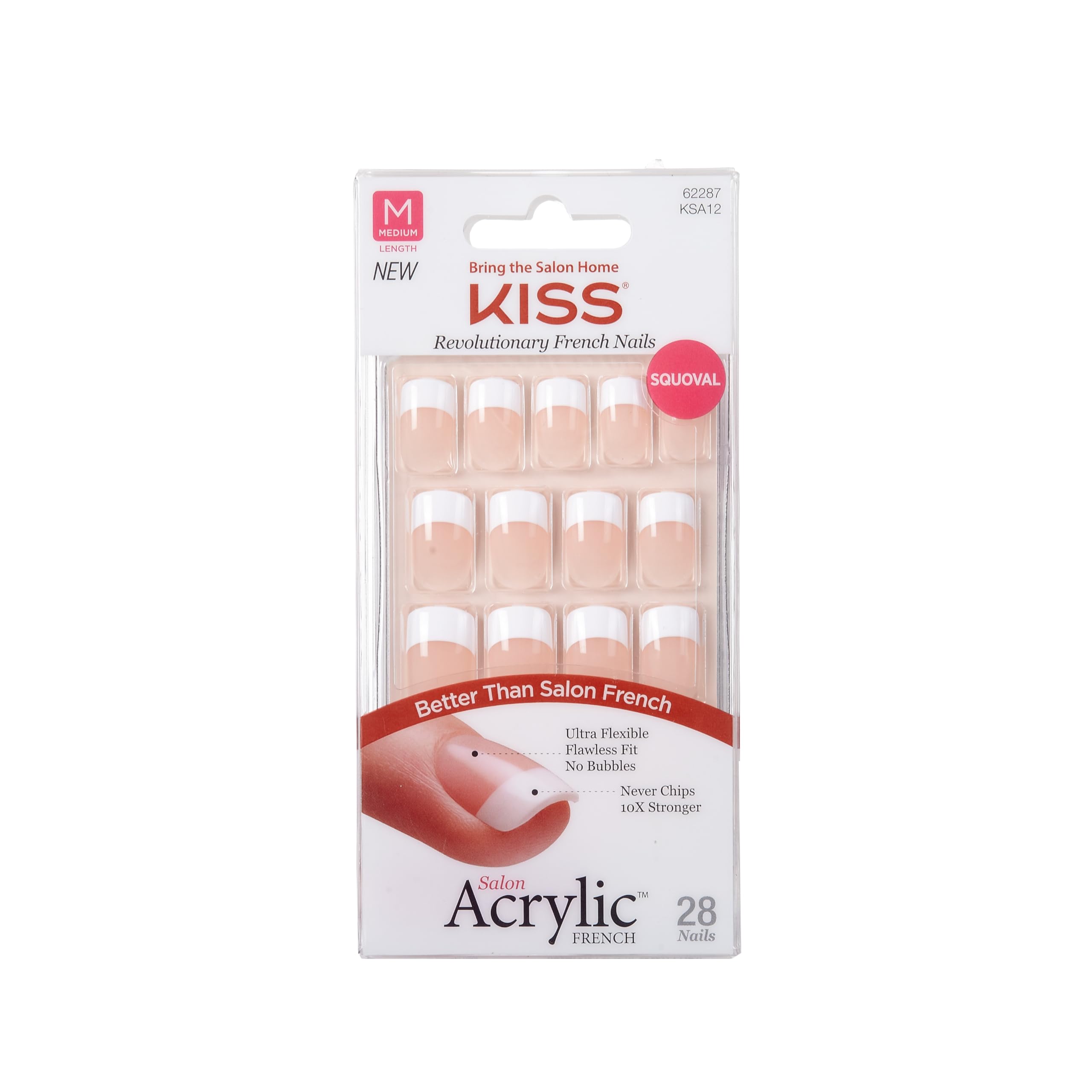 Foto 1 | Press-on Nails Kiss Salon Acrílico «rumour Mill» Blanco - Venta Internacional.