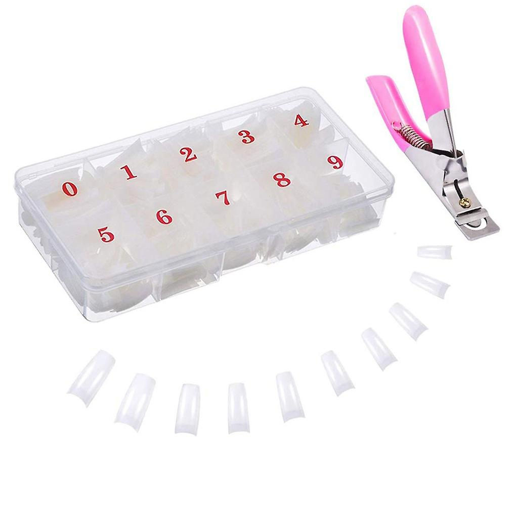 Foto 3 pulgar | Uñas Postizas Artificiales Con Punta Acrílica Francesa Con Cortaúñas - Venta Internacional.