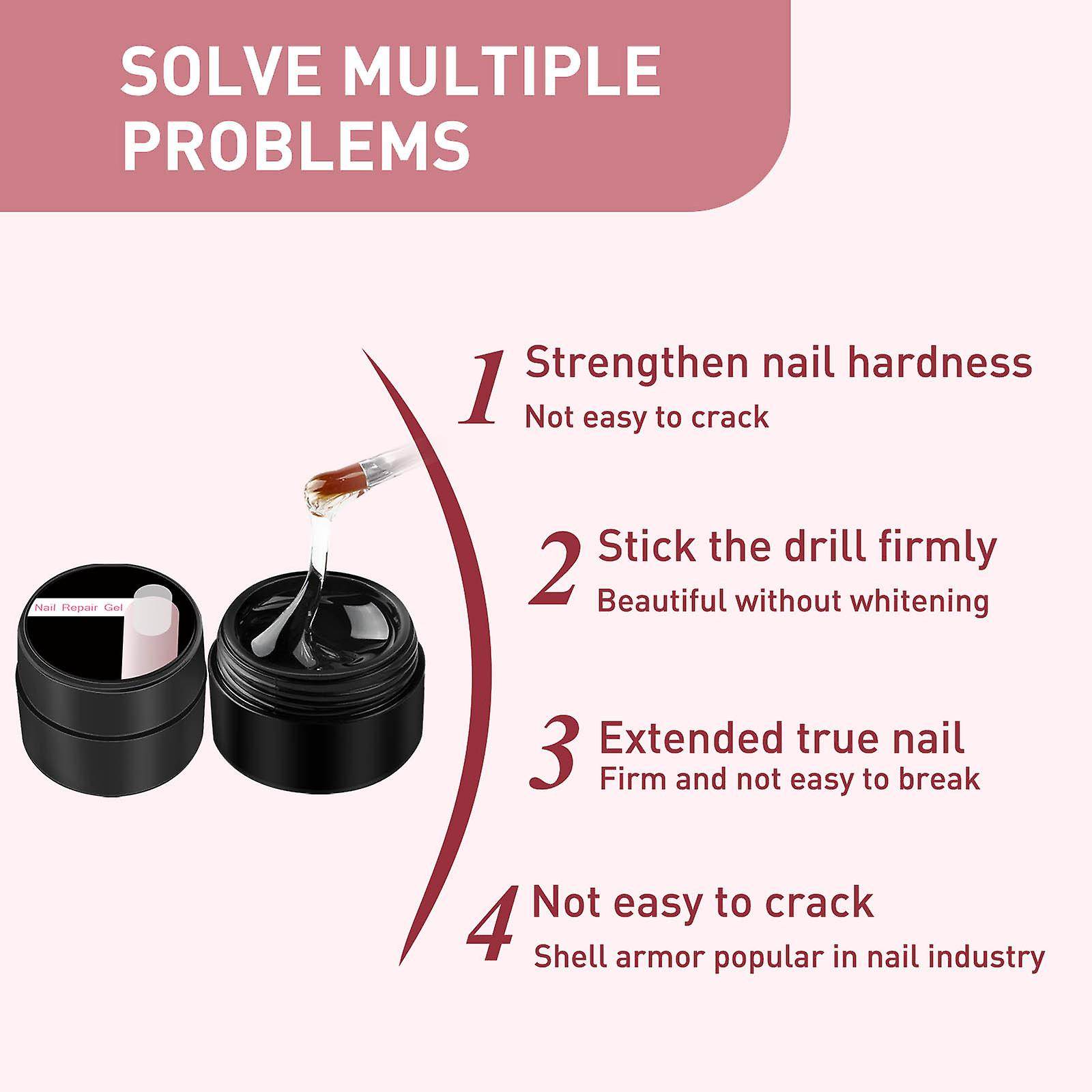 Foto 4 pulgar | Set De Gel Para Extensiones De Uñas Huoguo Crystal De 20 Ml Con Pegamento - Venta Internacional.