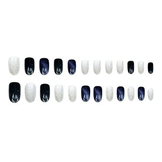 Foto 3 | Piezas De Uñas Falsas Huoguo Acrílicas Moradas Y Plateadas Usables - Venta Internacional.