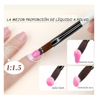 Foto 2 | Pinceles de Uñas Acrílicas Saviland 8 10 y 14 3 PZAS color Negro y Blanco