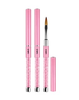 Foto 1 | Pinceles para Uñas Acrílico 3 Piezas Rosas